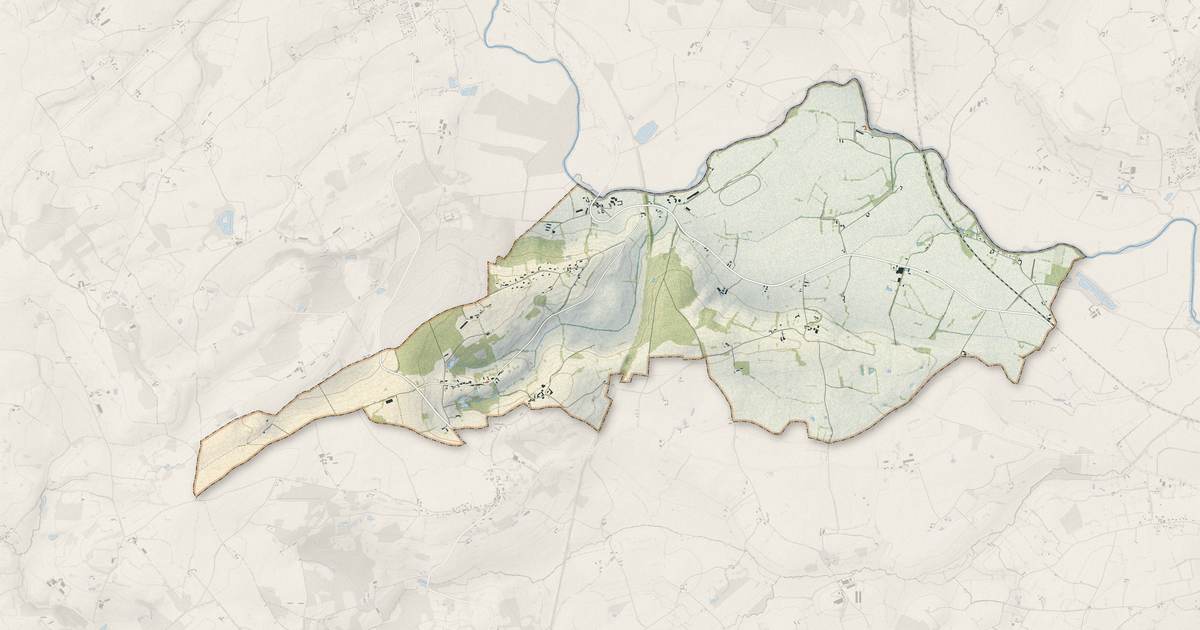 Portrait cartographique de Moitron-sur-Sarthe : relief, eau, forêts, bâti et voies, calculés à partir des données de l'IGN
