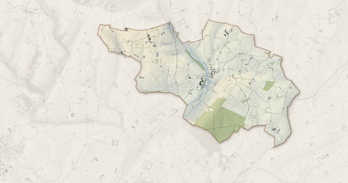 Portrait cartographique de Moncé-en-Saosnois : relief, eau, forêts, bâti et voies, calculés à partir des données de l'IGN