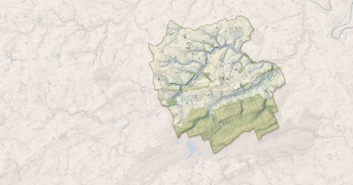 Portrait cartographique de Mont-Saint-Jean : relief, eau, forêts, bâti et voies, calculés à partir des données de l'IGN