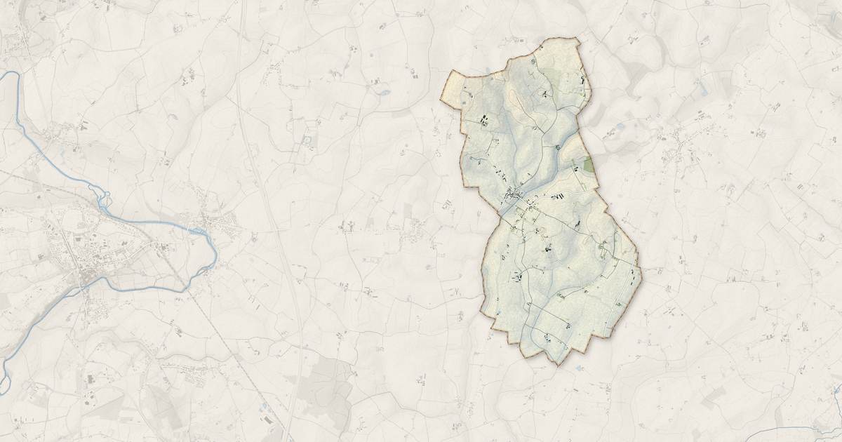 Portrait cartographique de Nouans : relief, eau, forêts, bâti et voies, calculés à partir des données de l'IGN