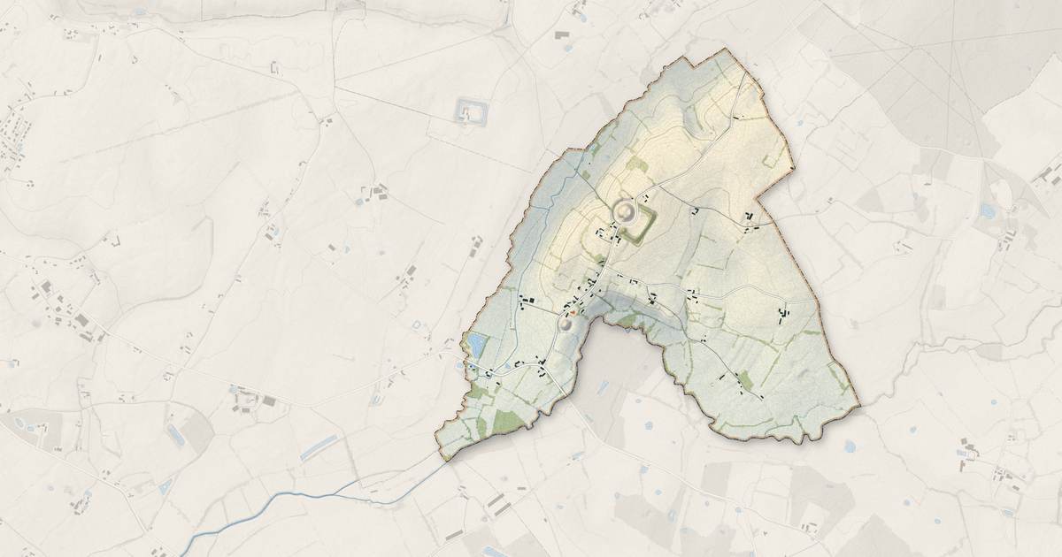 Portrait cartographique de Peray : relief, eau, forêts, bâti et voies, calculés à partir des données de l'IGN
