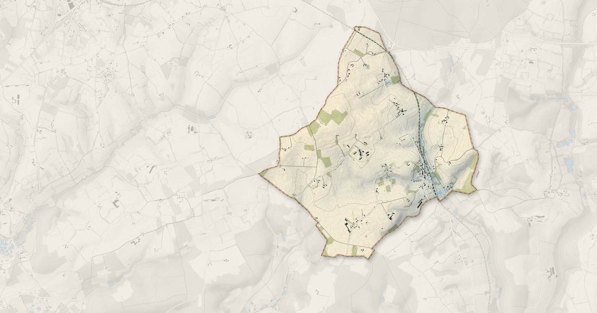 Portrait cartographique de Prévelles : relief, eau, forêts, bâti et voies, calculés à partir des données de l'IGN