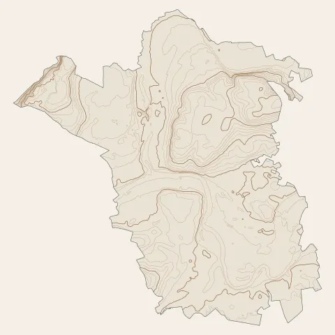 Roëzé-sur-Sarthe : courbes de niveau