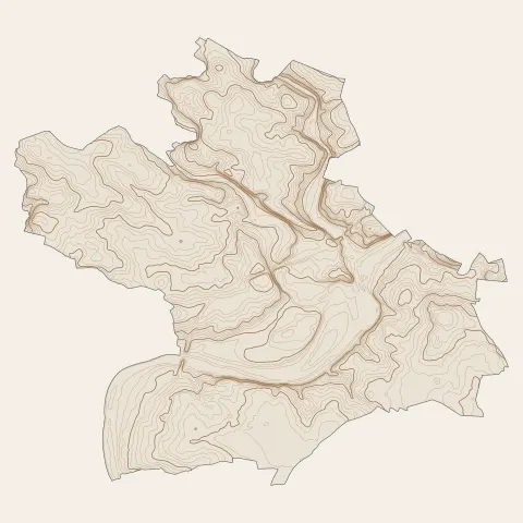Sablé-sur-Sarthe : courbes de niveau