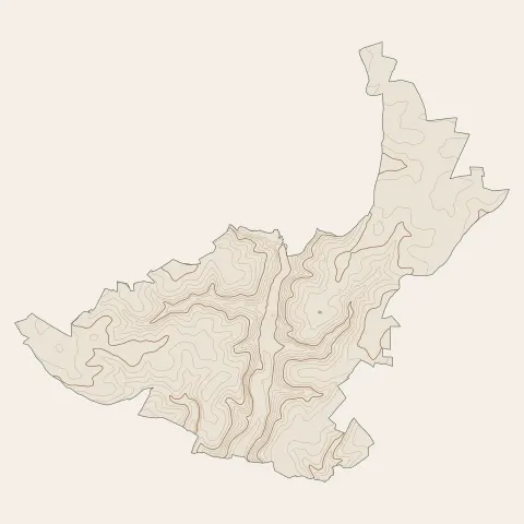 Saint-Calais : courbes de niveau