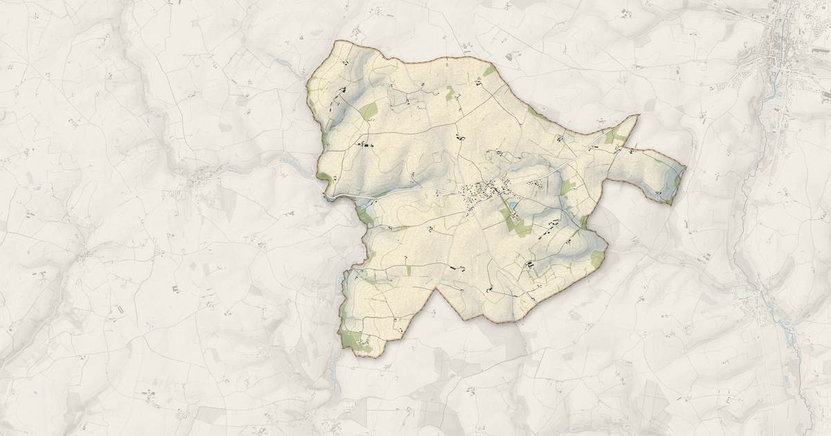 Portrait cartographique de Sainte-Cérotte : relief, eau, forêts, bâti et voies, calculés à partir des données de l'IGN