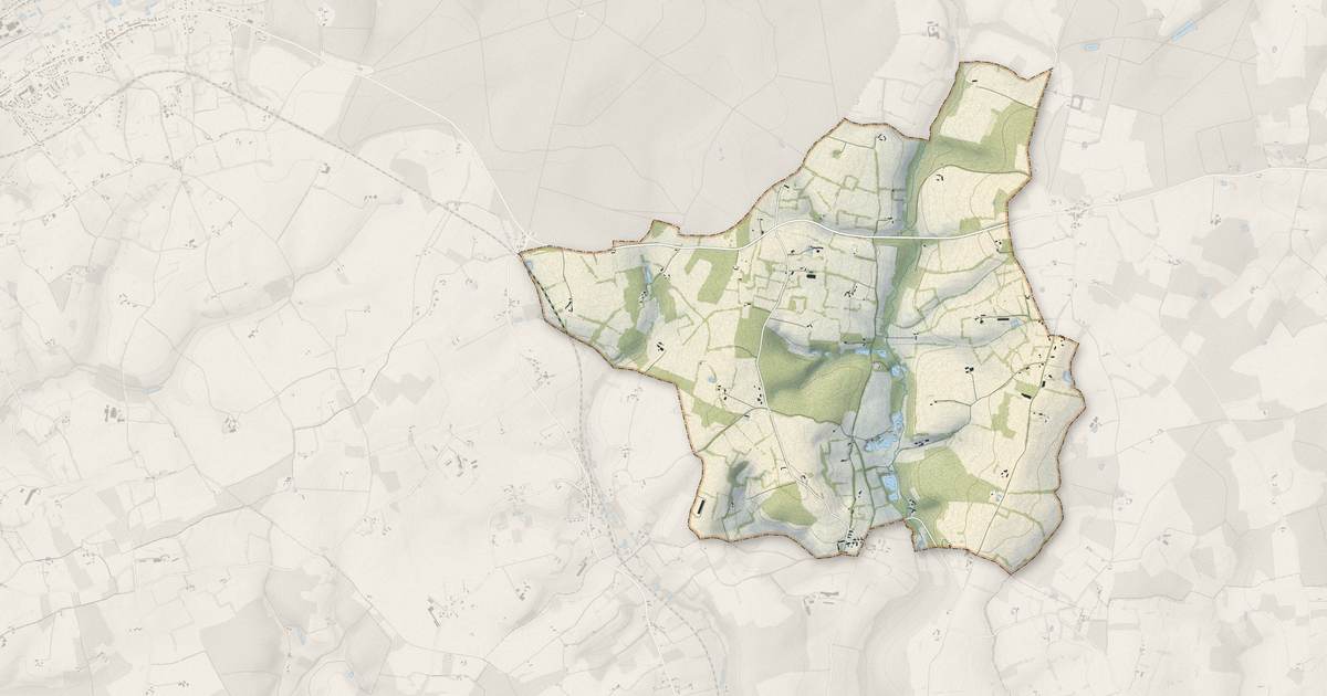 Portrait cartographique de Saint-Denis-des-Coudrais : relief, eau, forêts, bâti et voies, calculés à partir des données de l'IGN