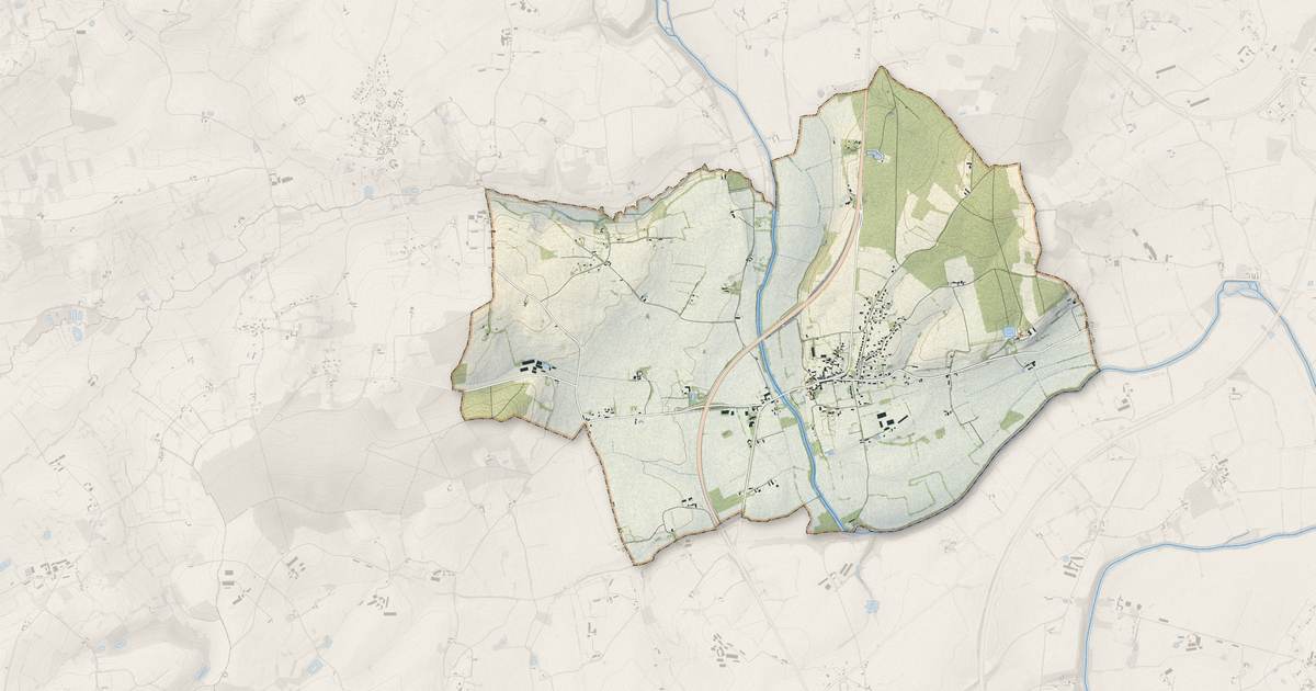 Portrait cartographique de Saint-Marceau : relief, eau, forêts, bâti et voies, calculés à partir des données de l'IGN
