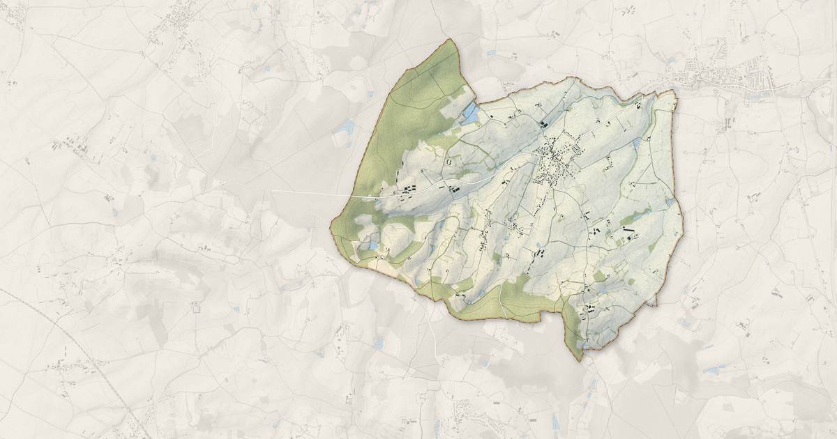 Portrait cartographique de Sainte-Sabine-sur-Longève : relief, eau, forêts, bâti et voies, calculés à partir des données de l'IGN