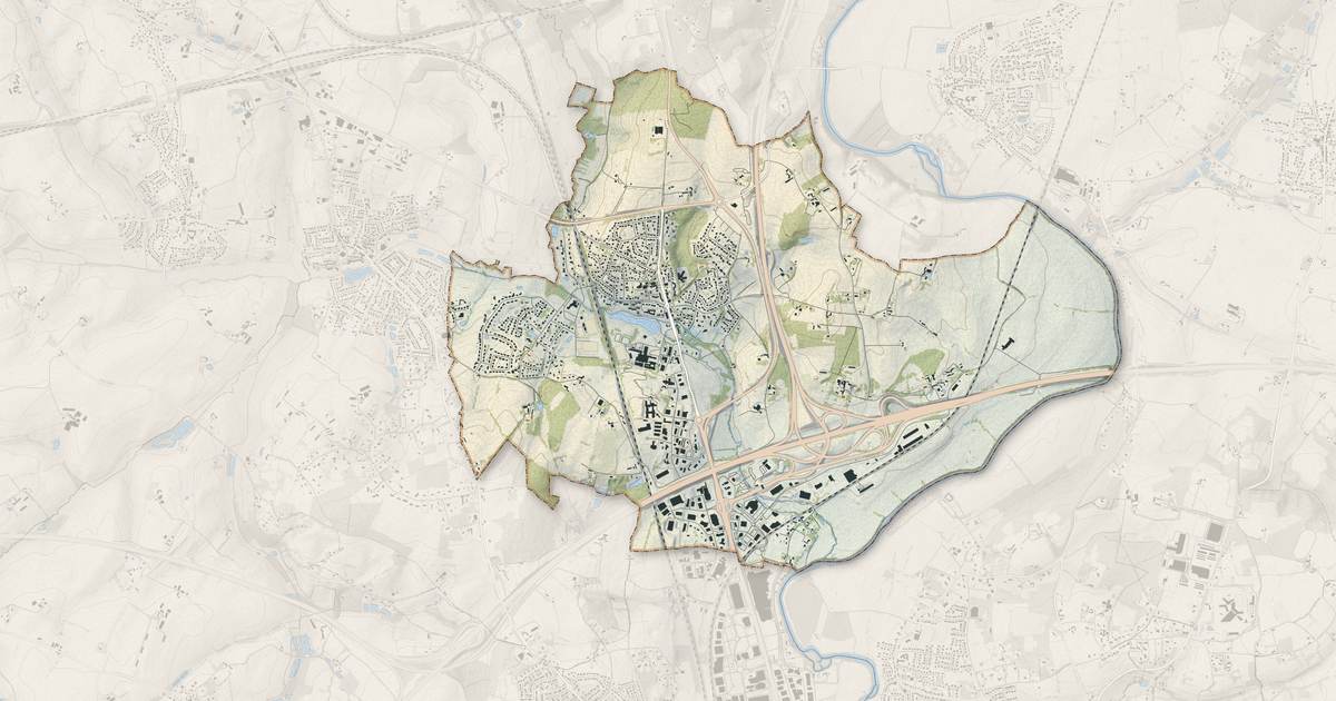 Portrait cartographique de Saint-Saturnin : relief, eau, forêts, bâti et voies, calculés à partir des données de l'IGN