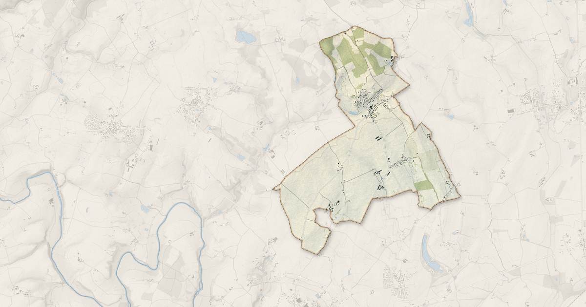 Portrait cartographique de Saint-Victeur : relief, eau, forêts, bâti et voies, calculés à partir des données de l'IGN