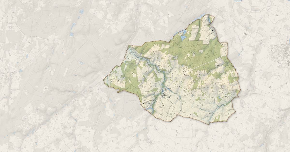 Portrait cartographique de Savigné-sous-le-Lude : relief, eau, forêts, bâti et voies, calculés à partir des données de l'IGN