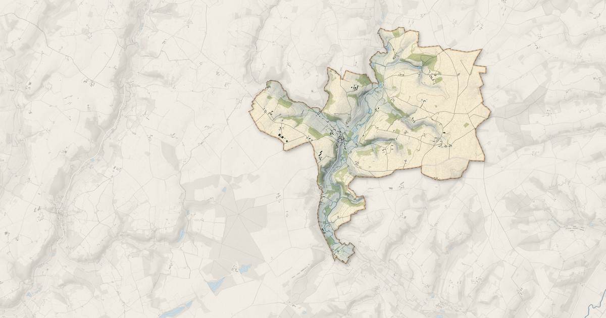 Portrait cartographique de Vancé : relief, eau, forêts, bâti et voies, calculés à partir des données de l'IGN
