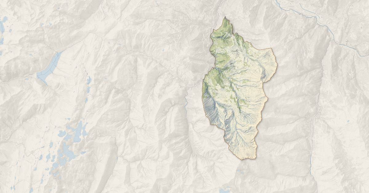 Portrait cartographique de Albiez-Montrond : relief, eau, forêts, bâti et voies, calculés à partir des données de l'IGN