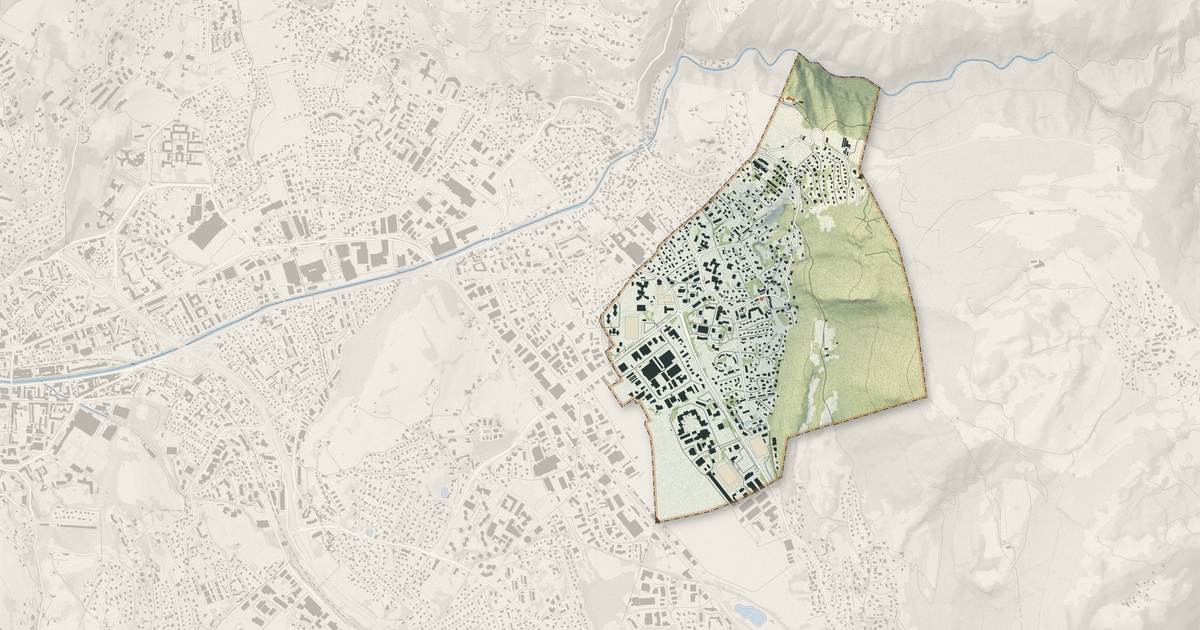Portrait cartographique de Barby : relief, eau, forêts, bâti et voies, calculés à partir des données de l'IGN