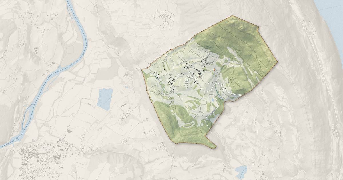 Portrait cartographique de Billième : relief, eau, forêts, bâti et voies, calculés à partir des données de l'IGN