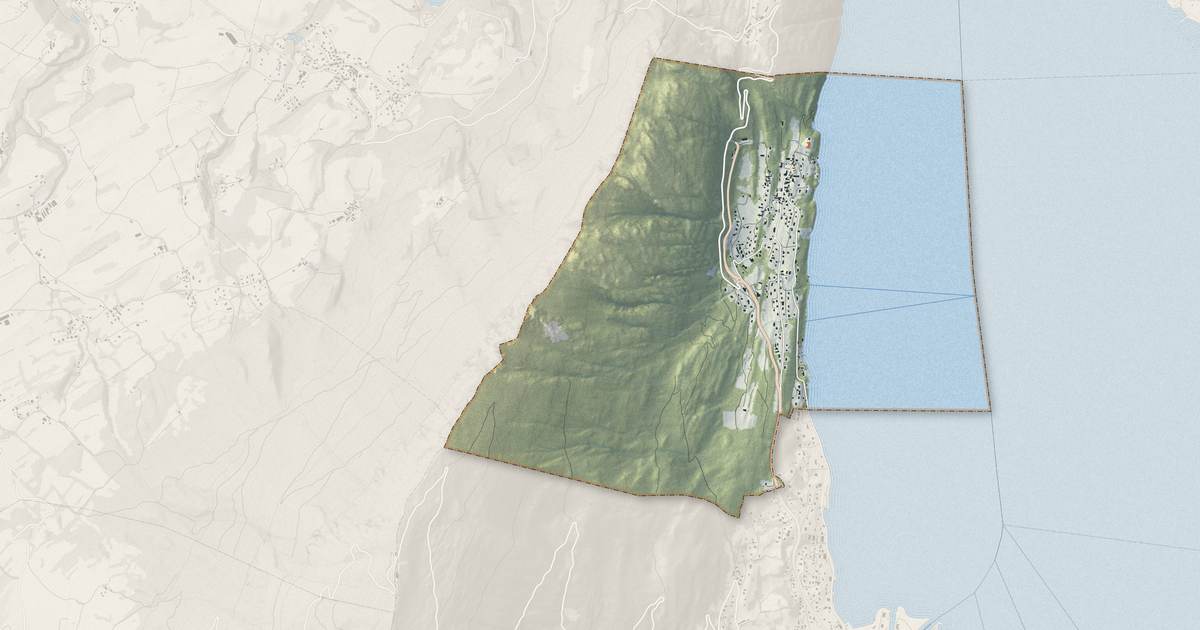 Portrait cartographique de Bourdeau : relief, eau, forêts, bâti et voies, calculés à partir des données de l'IGN