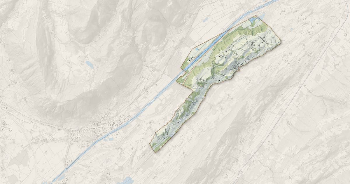 Portrait cartographique de Coise-Saint-Jean-Pied-Gauthier : relief, eau, forêts, bâti et voies, calculés à partir des données de l'IGN