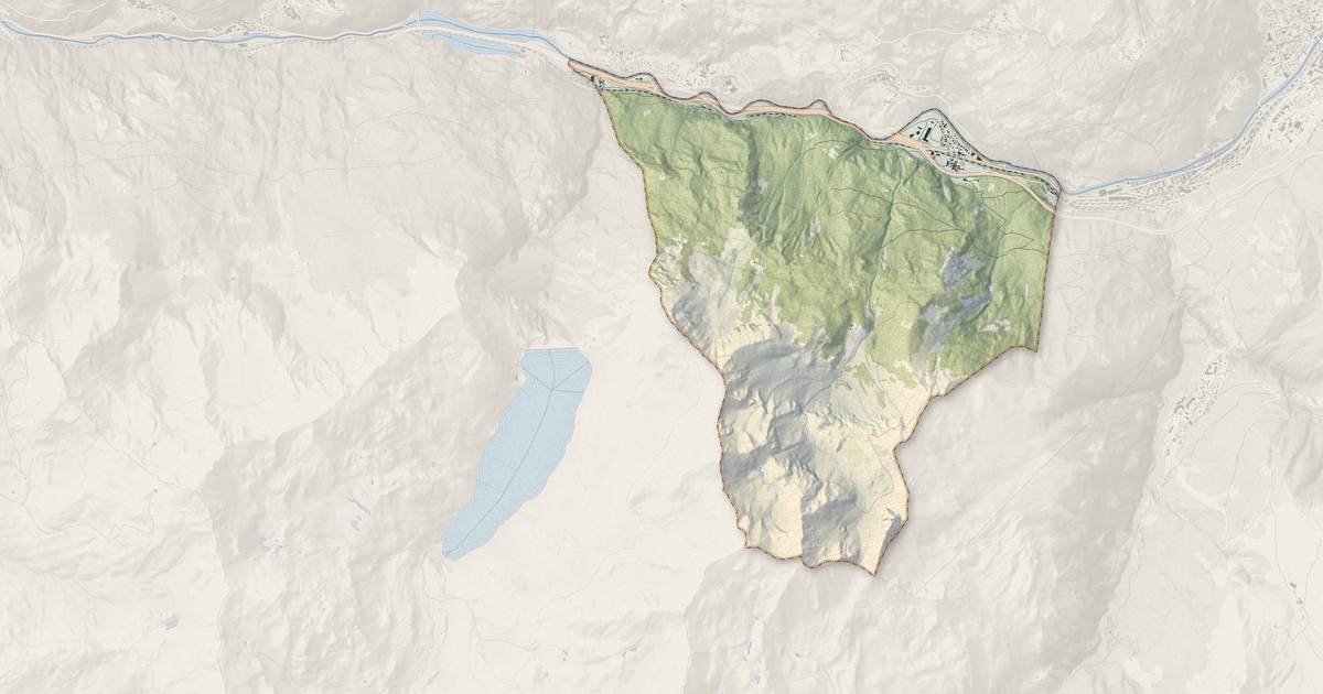 Portrait cartographique de Freney : relief, eau, forêts, bâti et voies, calculés à partir des données de l'IGN