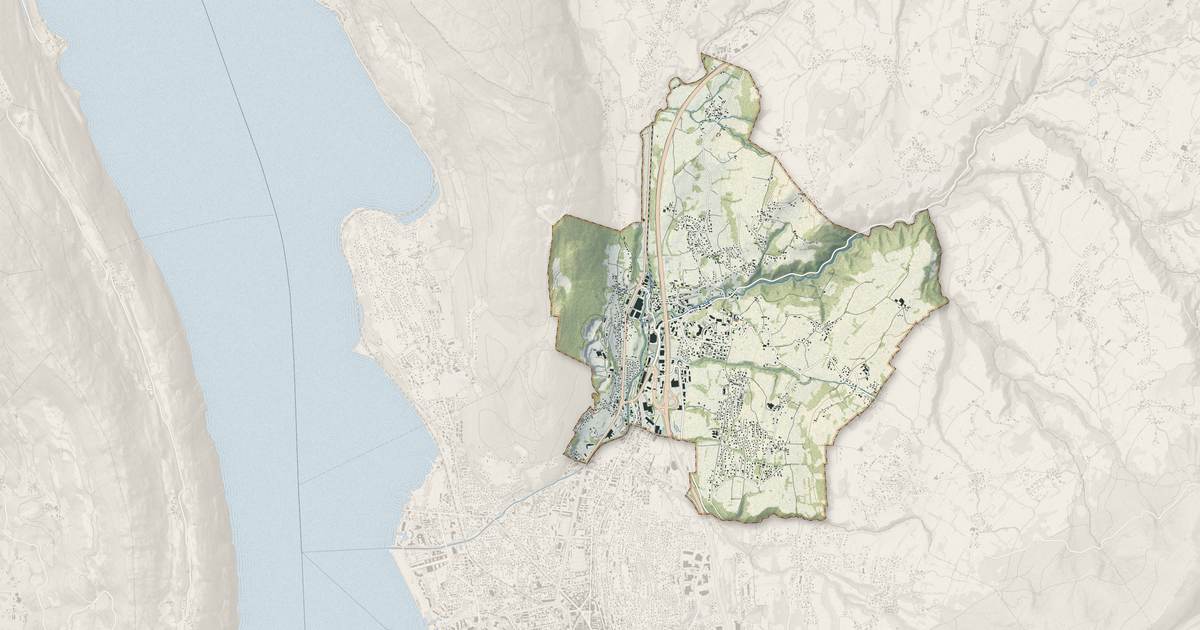Portrait cartographique de Grésy-sur-Aix : relief, eau, forêts, bâti et voies, calculés à partir des données de l'IGN