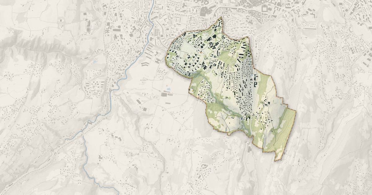 Portrait cartographique de Jacob-Bellecombette : relief, eau, forêts, bâti et voies, calculés à partir des données de l'IGN