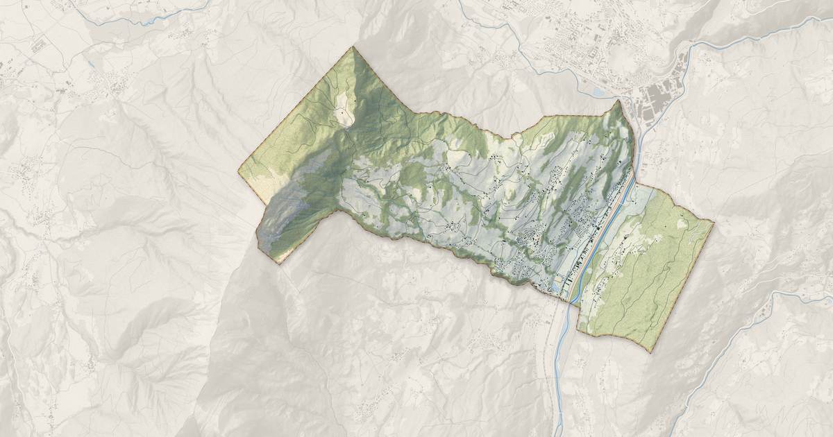 Portrait cartographique de Marthod : relief, eau, forêts, bâti et voies, calculés à partir des données de l'IGN