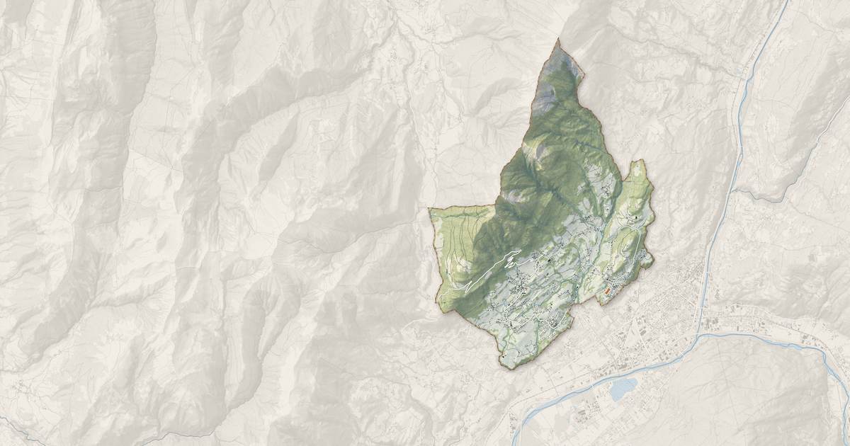 Portrait cartographique de Mercury : relief, eau, forêts, bâti et voies, calculés à partir des données de l'IGN