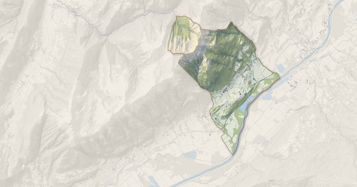 Portrait cartographique de Montailleur : relief, eau, forêts, bâti et voies, calculés à partir des données de l'IGN