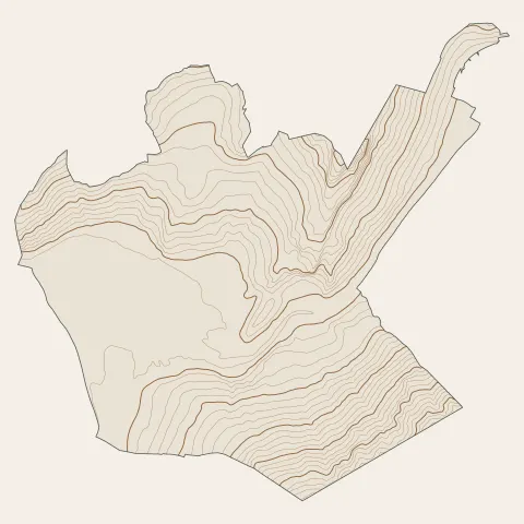 Moûtiers : courbes de niveau