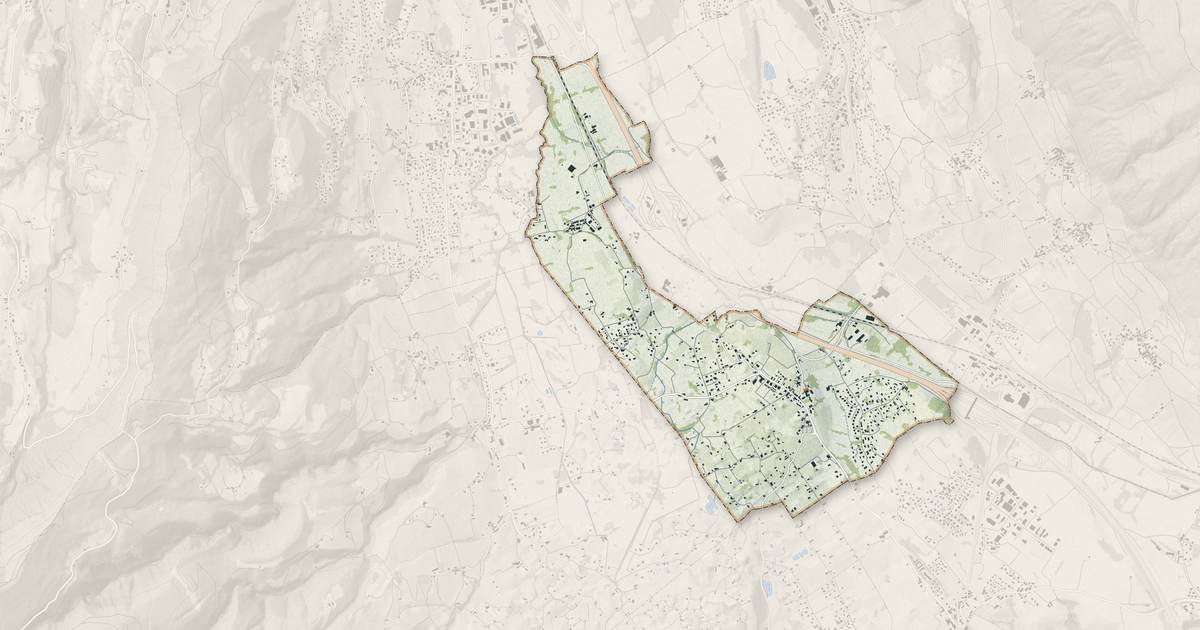 Portrait cartographique de Myans : relief, eau, forêts, bâti et voies, calculés à partir des données de l'IGN