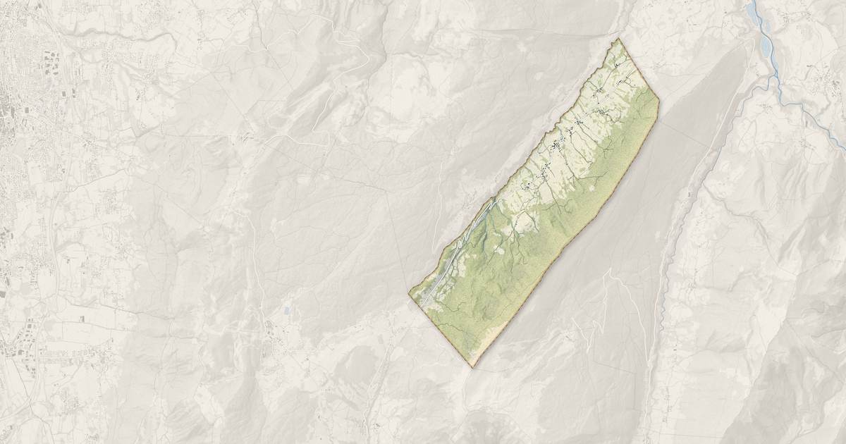 Portrait cartographique de Le Noyer : relief, eau, forêts, bâti et voies, calculés à partir des données de l'IGN