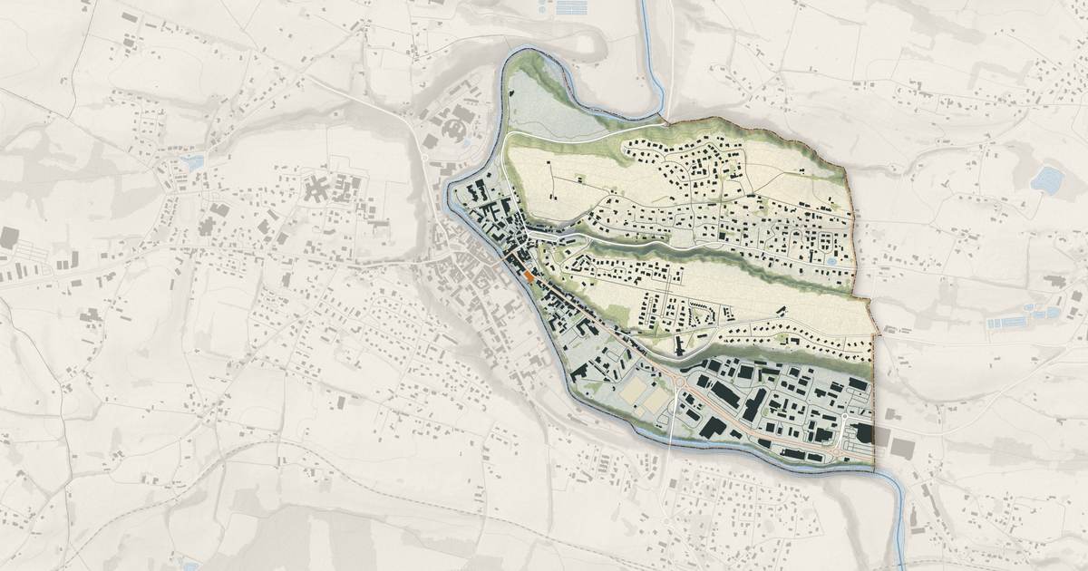 Portrait cartographique de Le Pont-de-Beauvoisin : relief, eau, forêts, bâti et voies, calculés à partir des données de l'IGN