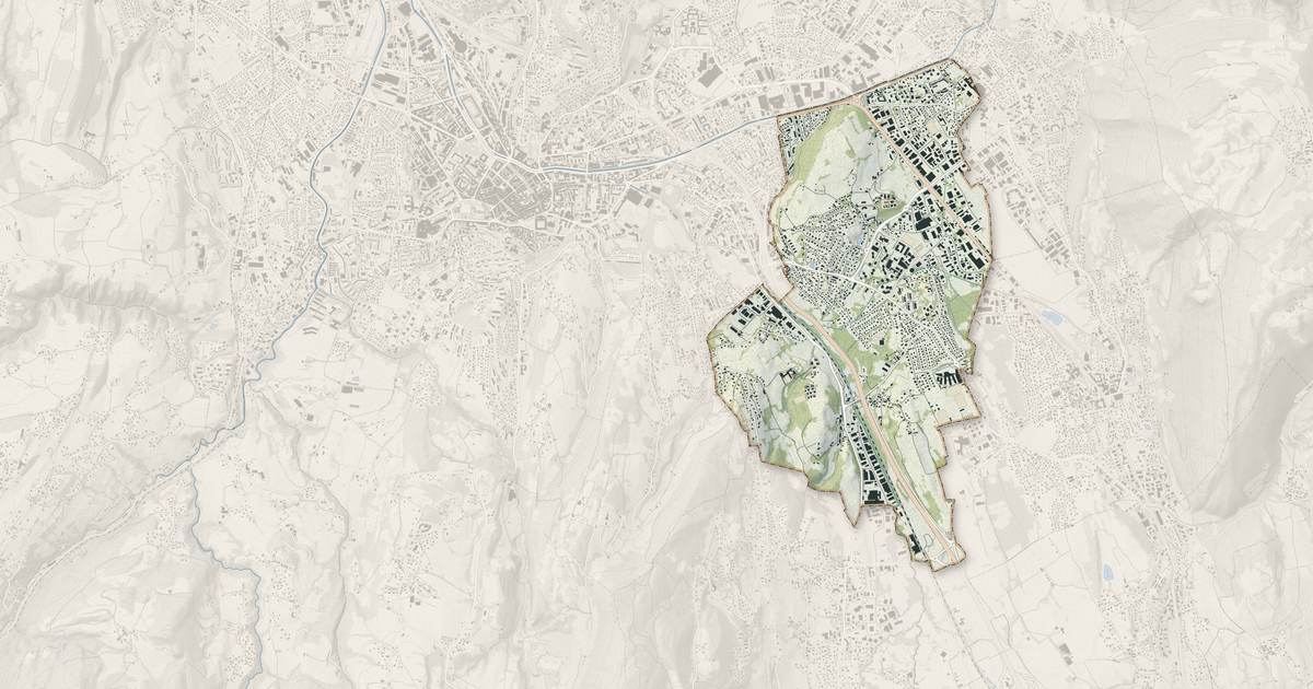 Portrait cartographique de La Ravoire : relief, eau, forêts, bâti et voies, calculés à partir des données de l'IGN