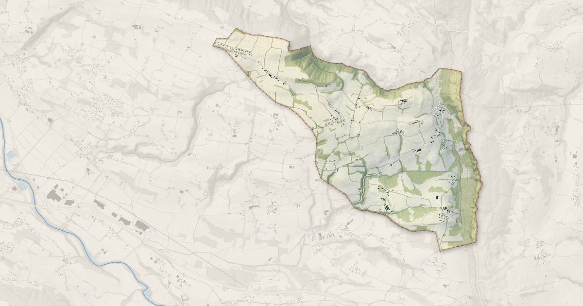 Portrait cartographique de Rochefort : relief, eau, forêts, bâti et voies, calculés à partir des données de l'IGN