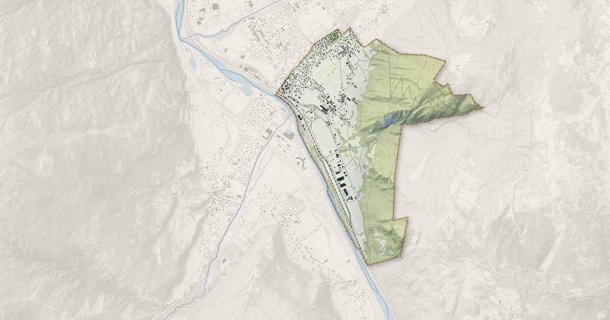 Portrait cartographique de Saint-Avre : relief, eau, forêts, bâti et voies, calculés à partir des données de l'IGN