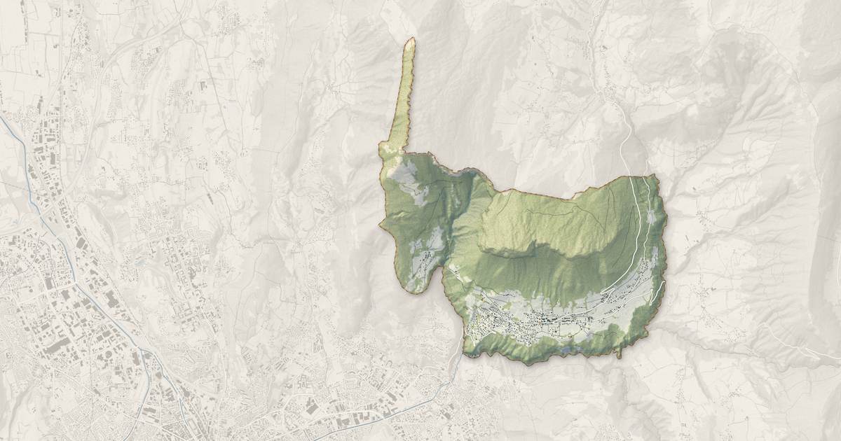 Portrait cartographique de Saint-Jean-d'Arvey : relief, eau, forêts, bâti et voies, calculés à partir des données de l'IGN