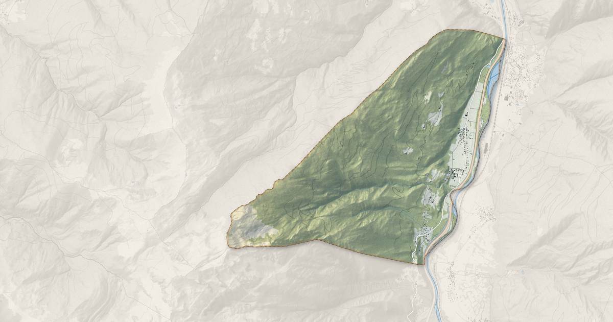 Portrait cartographique de Saint-Léger : relief, eau, forêts, bâti et voies, calculés à partir des données de l'IGN
