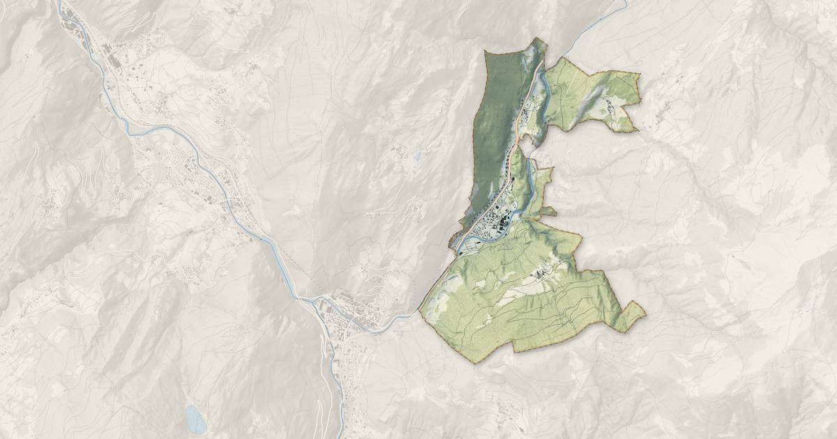 Portrait cartographique de Saint-Marcel : relief, eau, forêts, bâti et voies, calculés à partir des données de l'IGN
