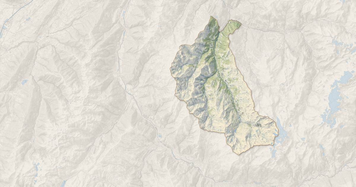 Portrait cartographique de Les Belleville : relief, eau, forêts, bâti et voies, calculés à partir des données de l'IGN