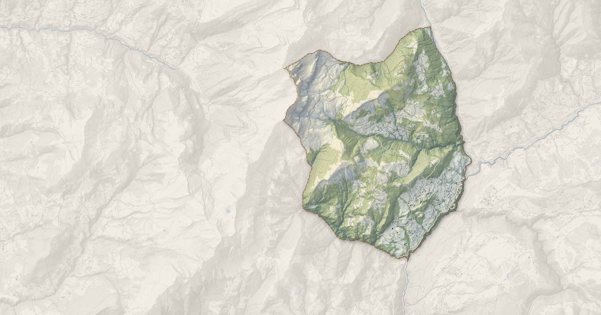 Portrait cartographique de Saint-Nicolas-la-Chapelle : relief, eau, forêts, bâti et voies, calculés à partir des données de l'IGN