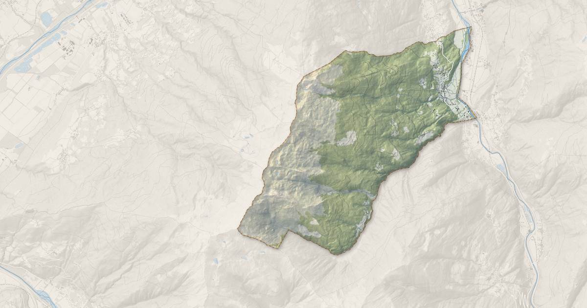 Portrait cartographique de Saint-Paul-sur-Isère : relief, eau, forêts, bâti et voies, calculés à partir des données de l'IGN