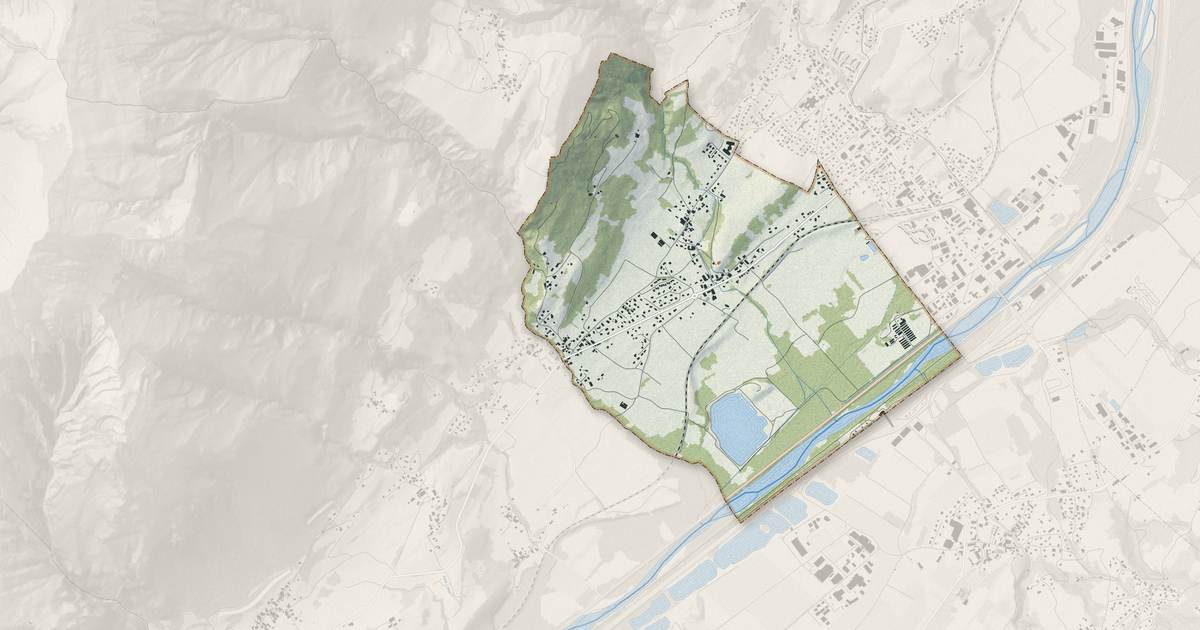 Portrait cartographique de Saint-Vital : relief, eau, forêts, bâti et voies, calculés à partir des données de l'IGN