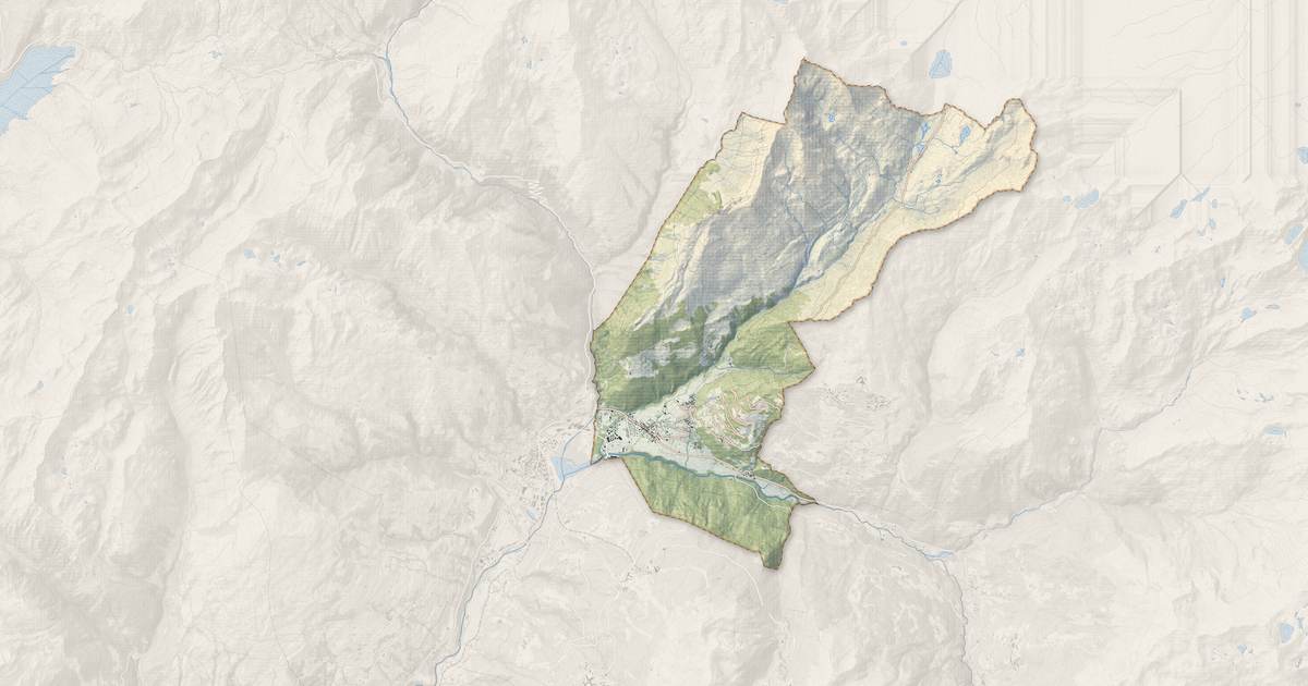 Portrait cartographique de Séez : relief, eau, forêts, bâti et voies, calculés à partir des données de l'IGN