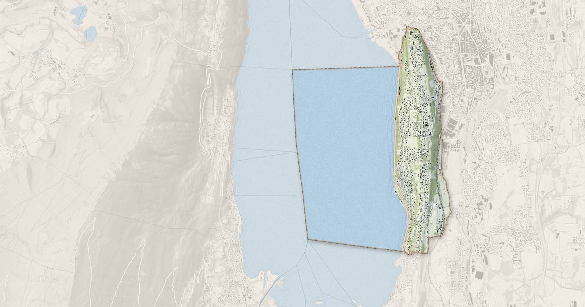 Portrait cartographique de Tresserve : relief, eau, forêts, bâti et voies, calculés à partir des données de l'IGN
