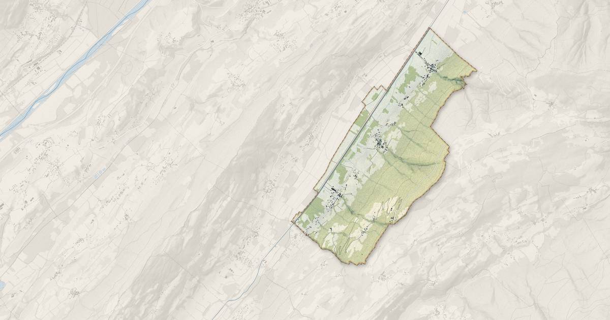 Portrait cartographique de Villard-Léger : relief, eau, forêts, bâti et voies, calculés à partir des données de l'IGN