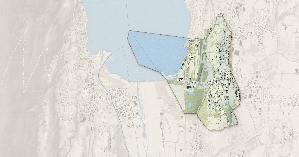 Portrait cartographique de Viviers-du-Lac : relief, eau, forêts, bâti et voies, calculés à partir des données de l'IGN