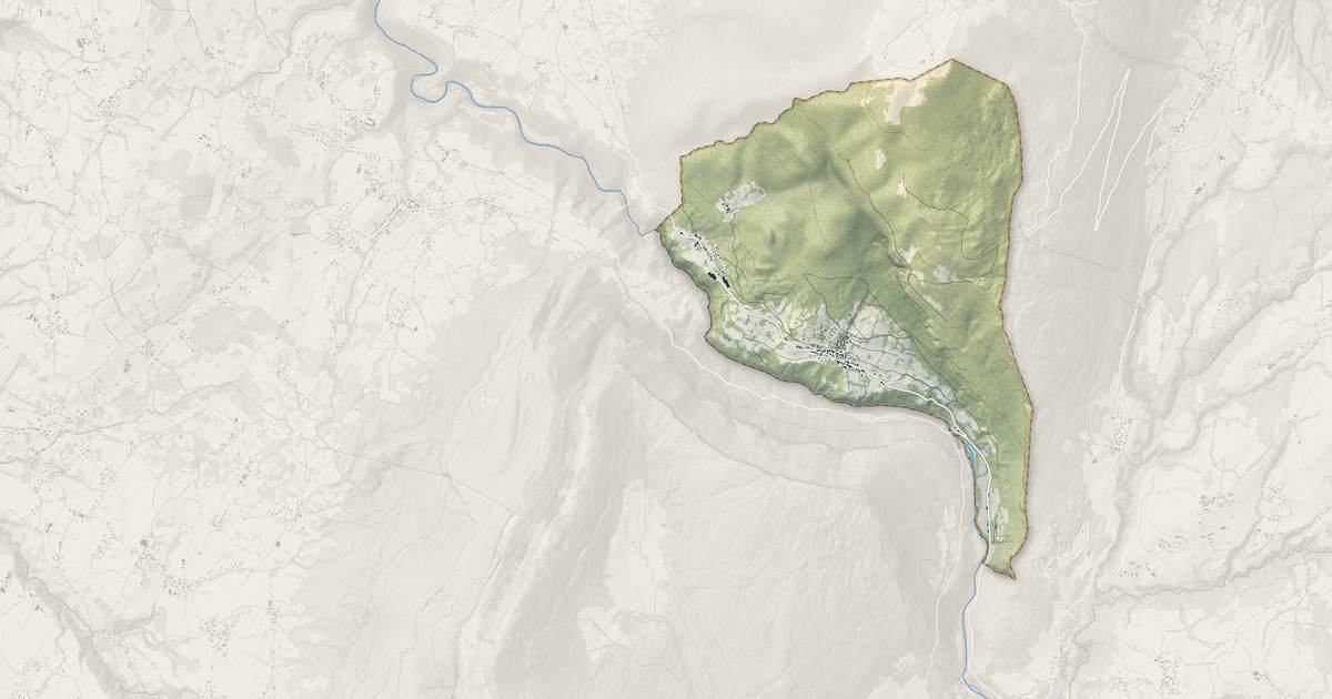 Portrait cartographique de Allèves : relief, eau, forêts, bâti et voies, calculés à partir des données de l'IGN