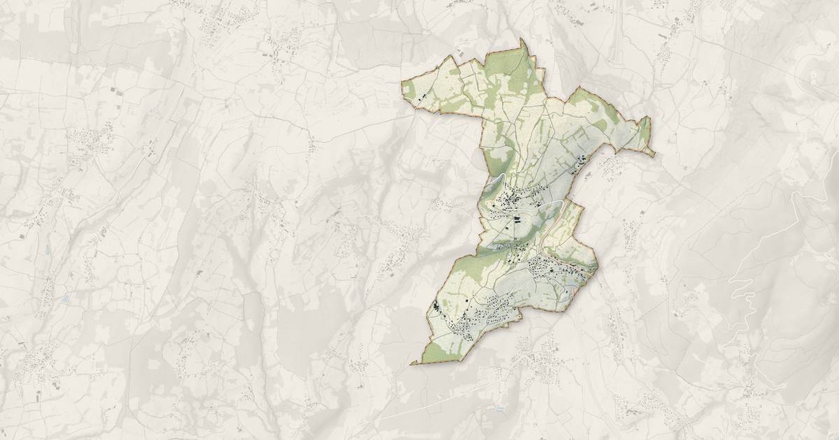 Portrait cartographique de Andilly : relief, eau, forêts, bâti et voies, calculés à partir des données de l'IGN