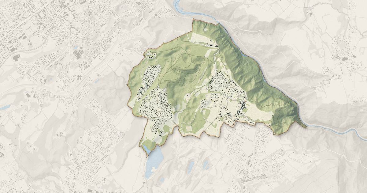 Portrait cartographique de Armoy : relief, eau, forêts, bâti et voies, calculés à partir des données de l'IGN