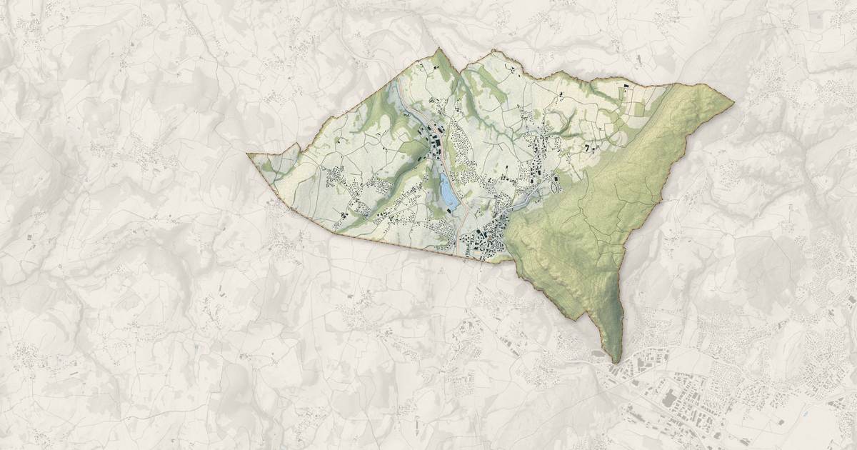 Portrait cartographique de La Balme-de-Sillingy : relief, eau, forêts, bâti et voies, calculés à partir des données de l'IGN